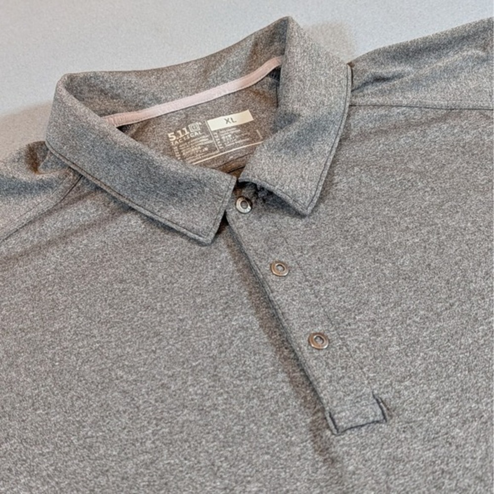 5.11 Tactical Mens Short Sleeve Polo Shirt XL Performance Dry Fit Gray‎